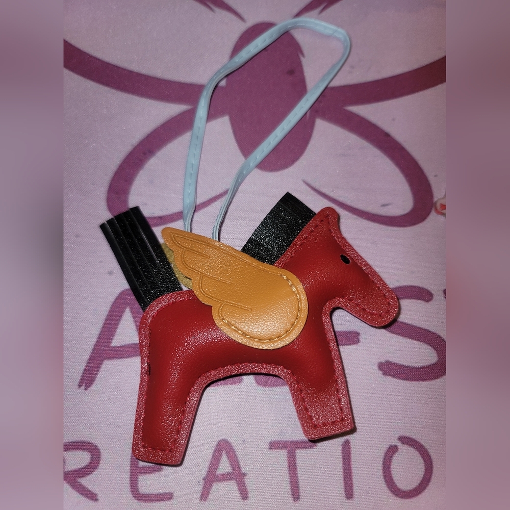 Red Winged Pegasus Horse Bag Charm